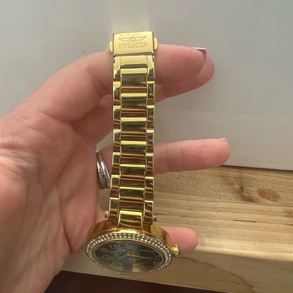 Invicta Gold Watch with Mickey Mouse Design - Picture 2 of 5